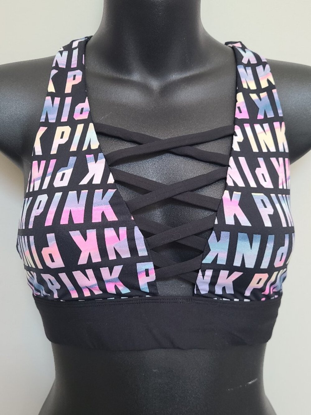 Victoria's Secret PINK Sports Bra Size Small Criss Cross Ultimate Unlined